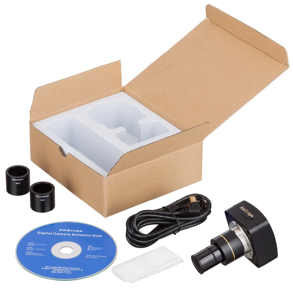 AmScope 10MP USB Microscope Digital Camera Calibration Kit