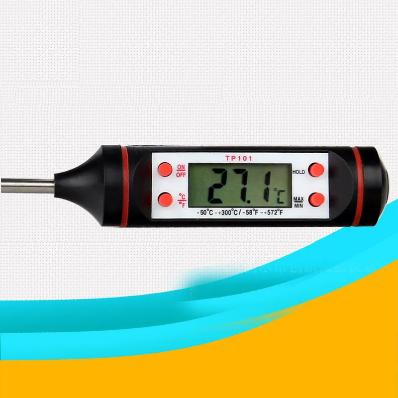 Цифровой зонд Пособия по кулинарии термометр Еда Термометры для Принадлежности для шашлыков Кухня ЖК-дисплей Дисплей черный