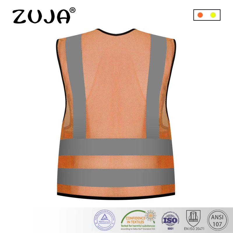 High Visibility Reflective Men Women Breathable Safety Vest with Pockets Traffic Protective Workwear High Visibility Reflective Men Women Breathable Safety Vest with Pockets Traffic Protective Workwear