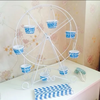 

2016 Baby shower ferris wheel cupcake stand turntable cake holder decoration for kid birthday wedding cake dressert stand