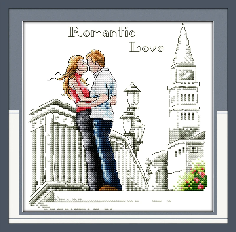 Набор для вышивки крестиком Kiss in bell tower 14ct 11ct с принтом рукоделия сделай сам|embroidery