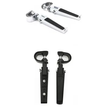 

Motorcycle U-clamp Foot Pegs Pedals 1"~1-1/4"Highway Engine Crash Bar For Harley Electra Glide Hydra Glide V-Rod Touring
