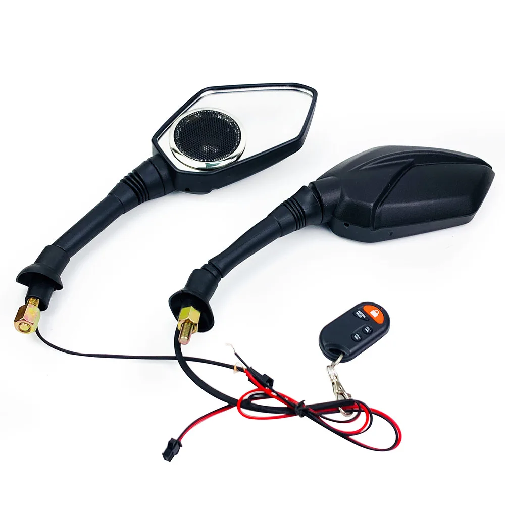 

Motorcycle Bluetooth Audio Alarm Sound System MP3 FM Radio Player Speakers Anti-theft Rearview Mirrors Scooter 8mm 10mm Mirror