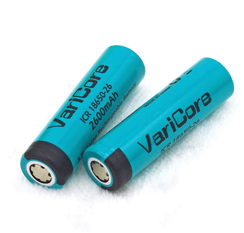 2 шт./лот VariCore 18650 2600mAh литий-ионная аккумуляторная батарея 3,7 V ICR18650-26