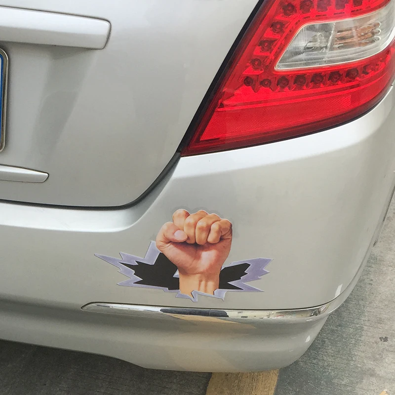 

New Sale 3D Stereoscopic Car Styling Creative Car Stickers Funny Big Fist Car Accessories