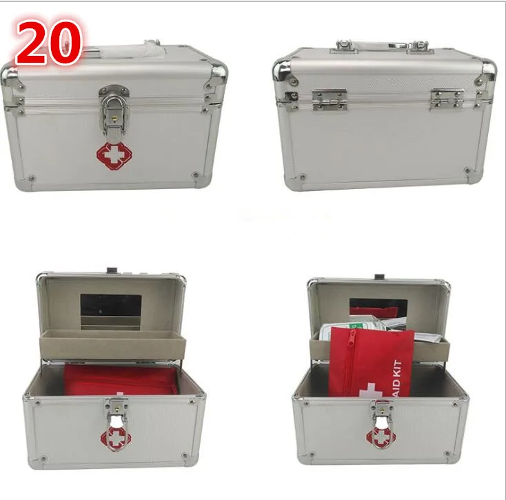 

Collection of multi-style household first aid kits, double-opening medicine kits, visits kits, first aid supplies storage kits