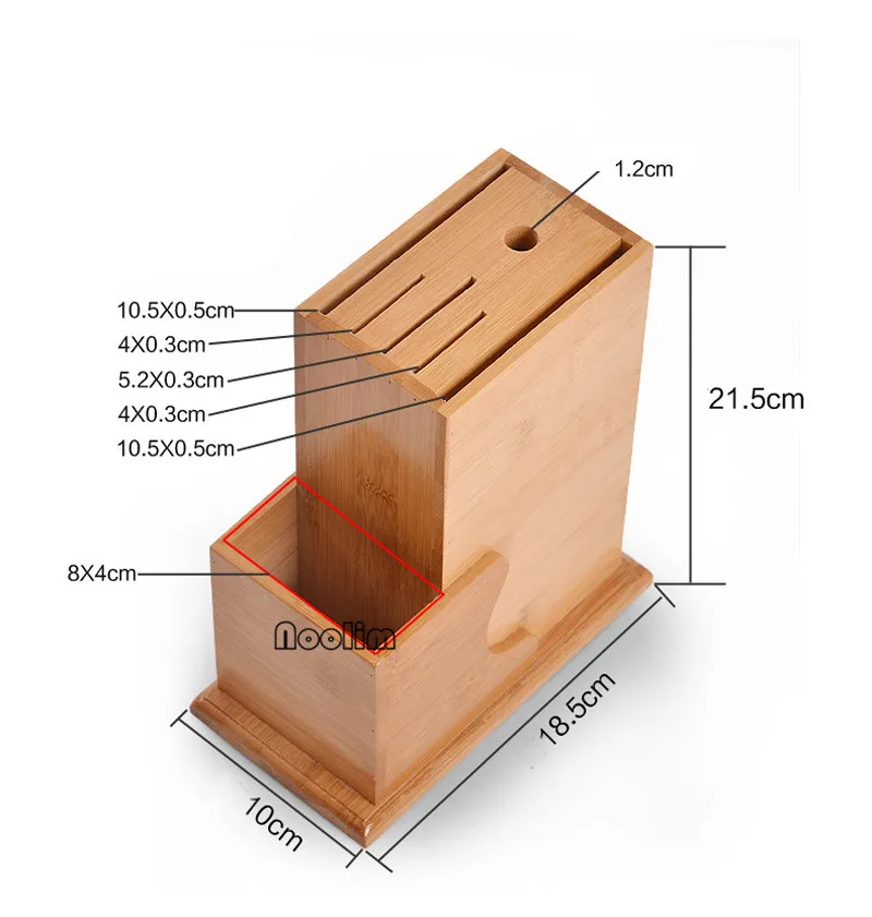 NOOLIM Многофункциональные кухонные аксессуары бамбуковая подставка под ножи вентилируемая сушилка для ножей отдых здоровье креативный деревянный нож блок