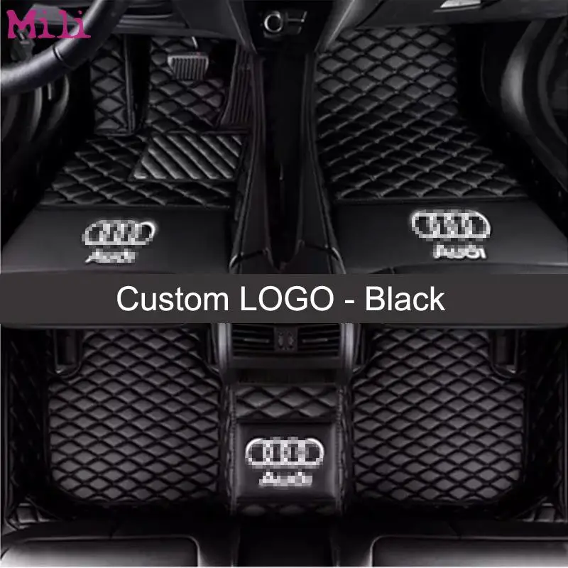 

Mili custom LOGO Car floor mats for Audi A6L R8 Q3 Q5 Q7 S4 RS TT Quattro A1 A2 A3 A4 A5 A6 A7 A8 car accessories car styling