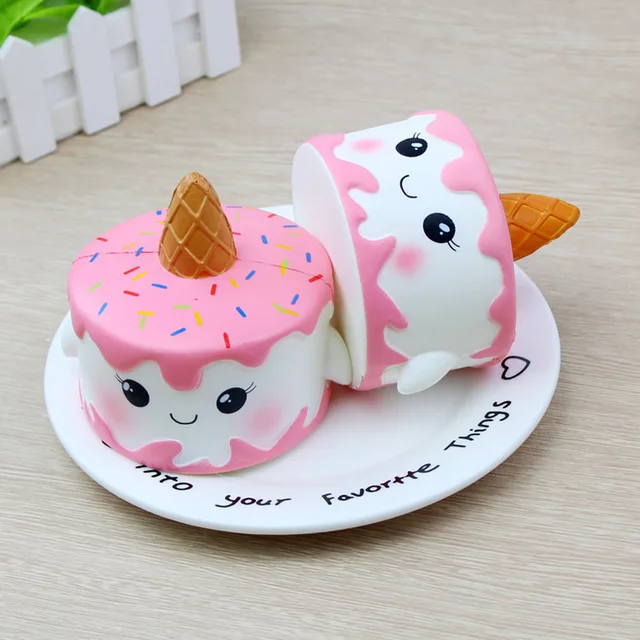12CM Jumbo Squishy Cute Unicorn Cake Mermaid Whale Deer Cake Squishies Slow Rising Cream Scented Squeeze Toy Phone Strap Decors