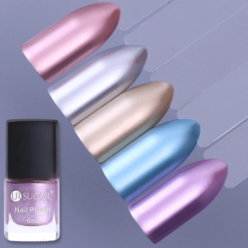 

UR SUGAR Mirror Nail Polish Matte Top Polish Dull Frosted Surface Lacquer Rose Gold Black Manicure Nail Art Color Polish