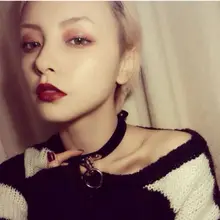 Горячее предложение, 1 шт, Женское Ожерелье, сексуальный панк готический чокер с крестиком, колье с кожаной подвеской, подвеска на воротнике, Очаровательное украшение на шею макси, подарки для девушек