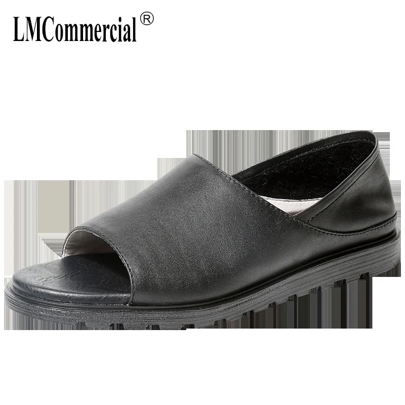 

Genuine Leather Summer Roman Sandals men all-match cowhide Casual Slippers Flip Flops casual Shoes beach outdoor anti-skid