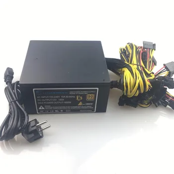 free ship 1800 psu ATX Computer Power Supply For Mining Machine Support 8 Pieces Graphics Card Output Rated 2000W Max Bitcoin