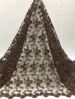 

Nigerian Lace for Wedding 2019 High Quality Embroidery French Tulle Mesh African Lace Fabric With Stones/Beads Swiss Voile Lace