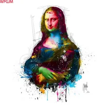 Mona Lisa Abstract oil Paintings unframed canvas Hand Painted decorative Pictures wall Art canvas Art. sunset horses pattern unframed decorative canvas paintings