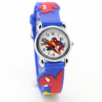 

Free Shipping 1pcs 3D Cartoon Spider-Man SpiderMan doll kids Watch Children Kids Girls Boys Students Quartz Wristwatches.