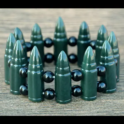 

Ultra low-cost pure hand-carved bullet style bracelet charm men's and women's style