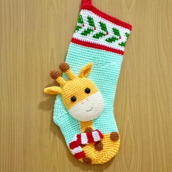 

Crochet handmade sock for festival giraffe style model number SC0035