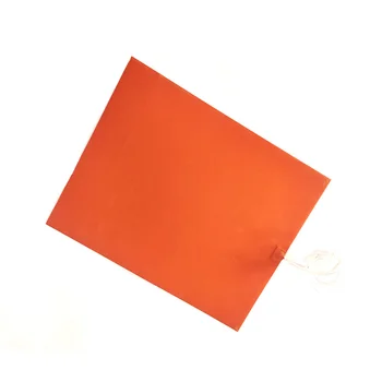 

400*500*1.5mm Silicone heater for Kitchenware 220v 1700w adhesive 1 side 1000mm lead come out from middel of 400mm side