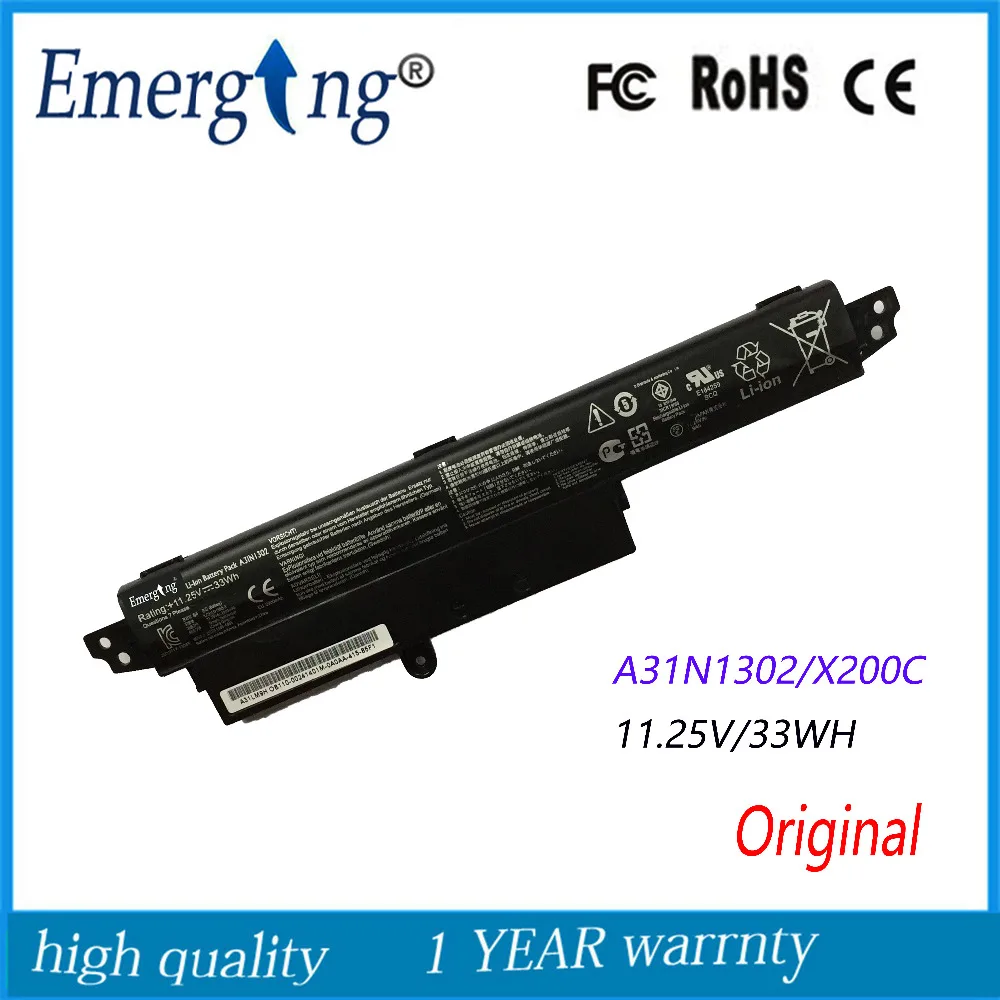 New Original Laptop Battery for ASUS VivoBook A31N1302 VivoBook X200CA X200MA X200M X200LA F200CA 200CA 11.6\