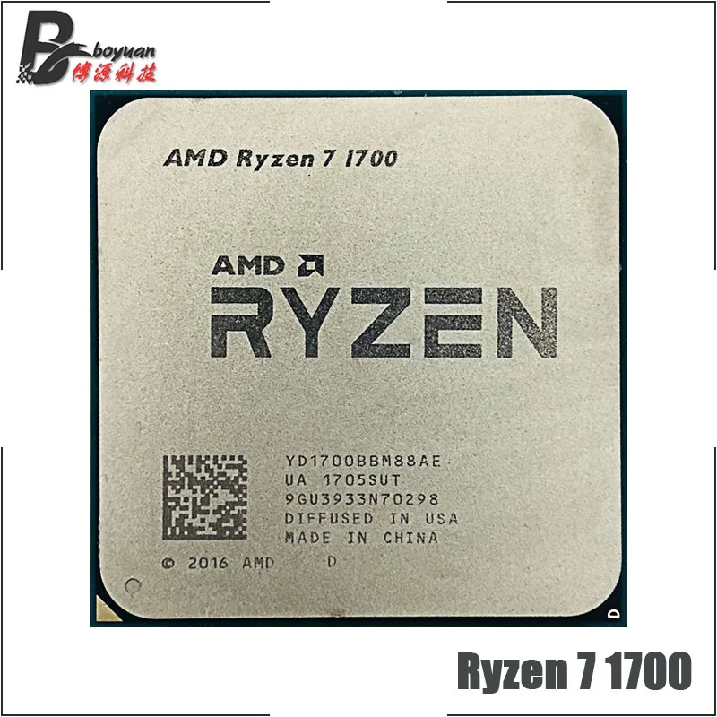 Процессор AMD Ryzen 7 1700 R7 1700 3,0 GHz Восьмиядерный шестнадцп процессор YD1700BBM88AE Socket AM4