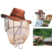 Chapeau professionnel pour apiculteur, chapeau de Cowboy, voile anti-moustiques, protection complète du cou