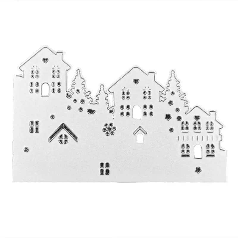 

Carbon Steel Tree House Pattern Cutting Die Mold For DIY Christmas Card Art Handcraft Decor