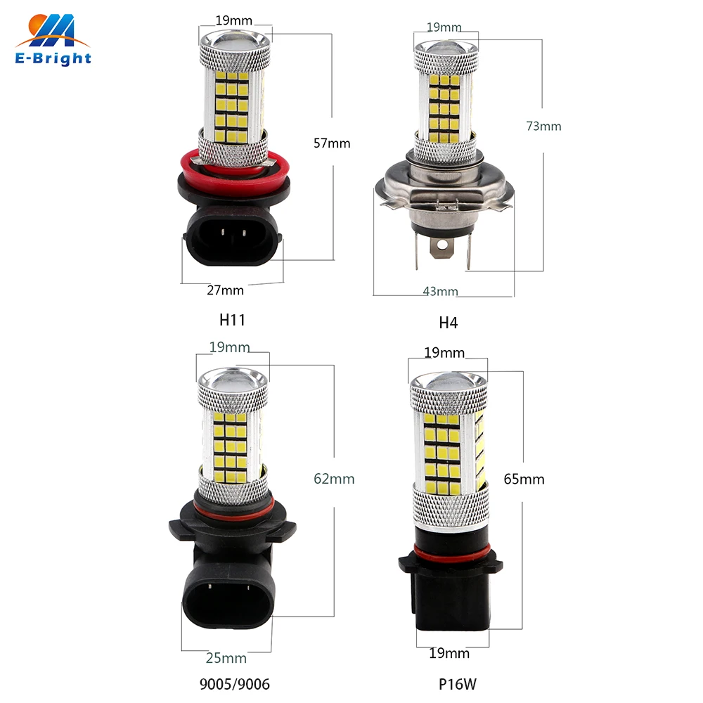 2 шт. H11 H4 H7 1200LM светодиодные лампы 2835 63 SMD led 9005 9006 P13W Авто головной светильник Противотуманные фары поворотные задние сигнальные лампы противотуманный светильник DC 12 В
