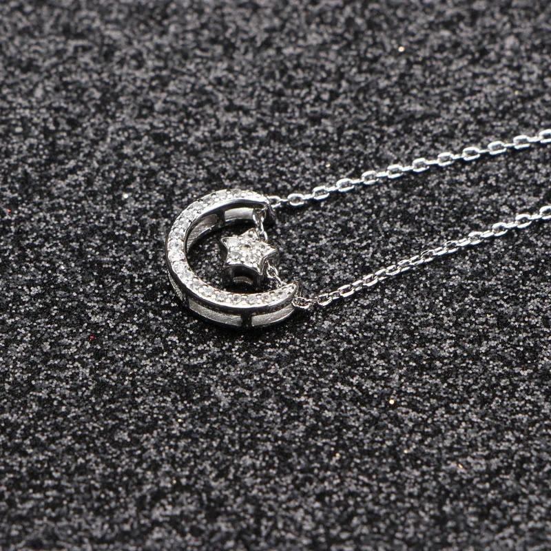 

Simple little star moon necklace small jewelry hundred matching clavicle chain pendant TN014