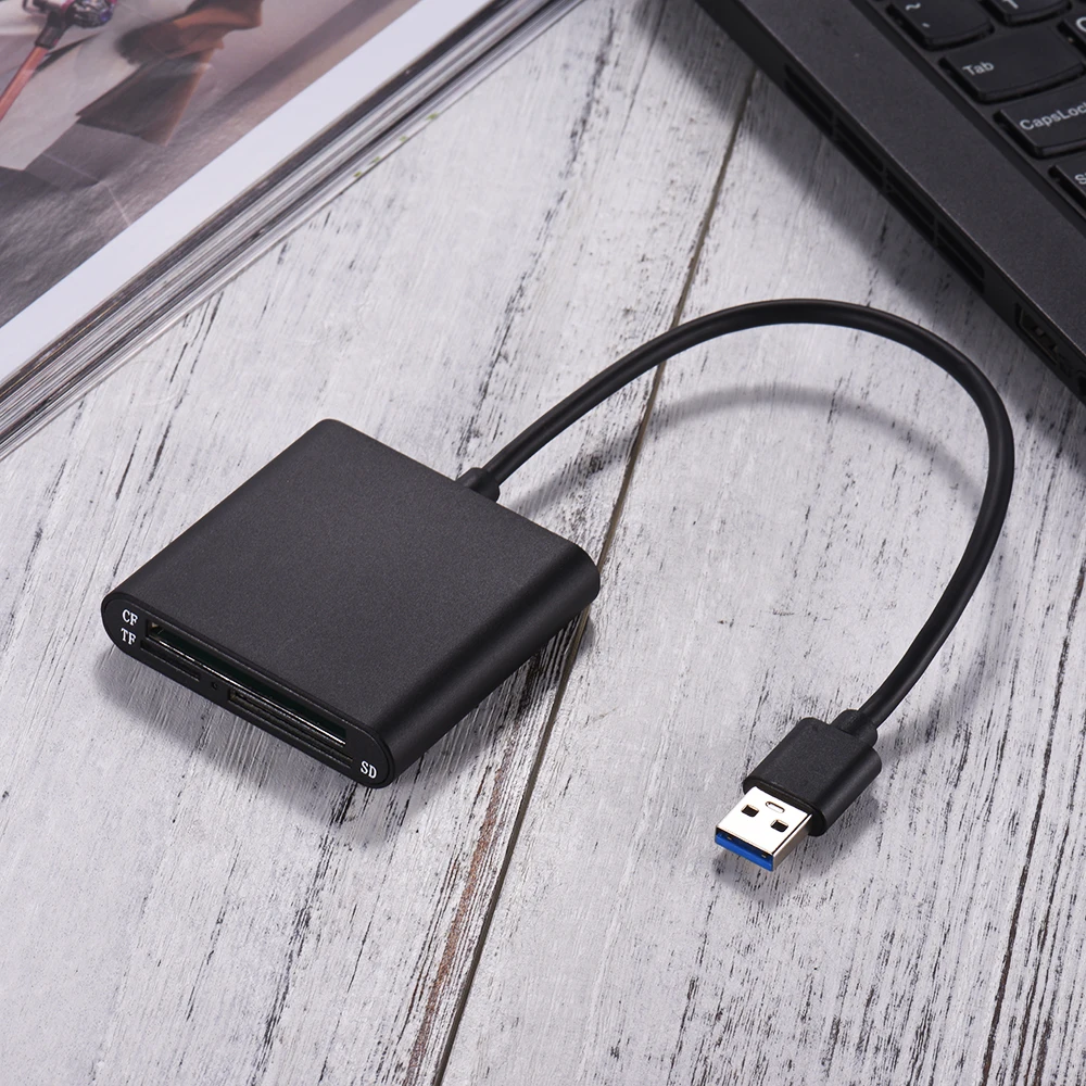 Мини Портативный USB3.0 устройство для чтения карт USB 3,0 адаптер OTG Micro SDXC TF/CF/3 в 1 для Планшеты портативных ПК компьютер с четырехъядерным процессором кабель USB кард-ридер