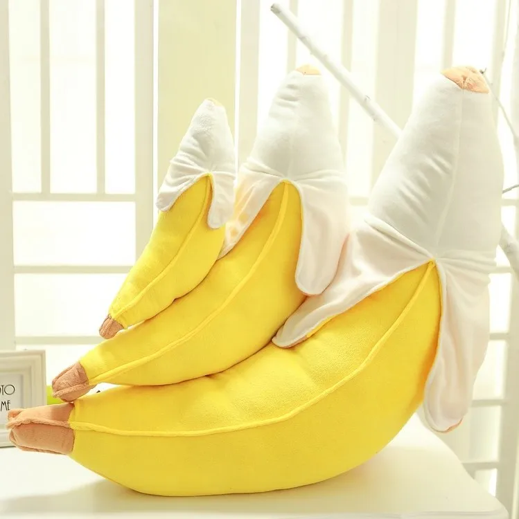 

White Soft Pp Cotton Car Insert Sofa Inner Throw Seat Cushion Filling Pillow Core 40/45/50 Cartoon Peeling banana Pillow