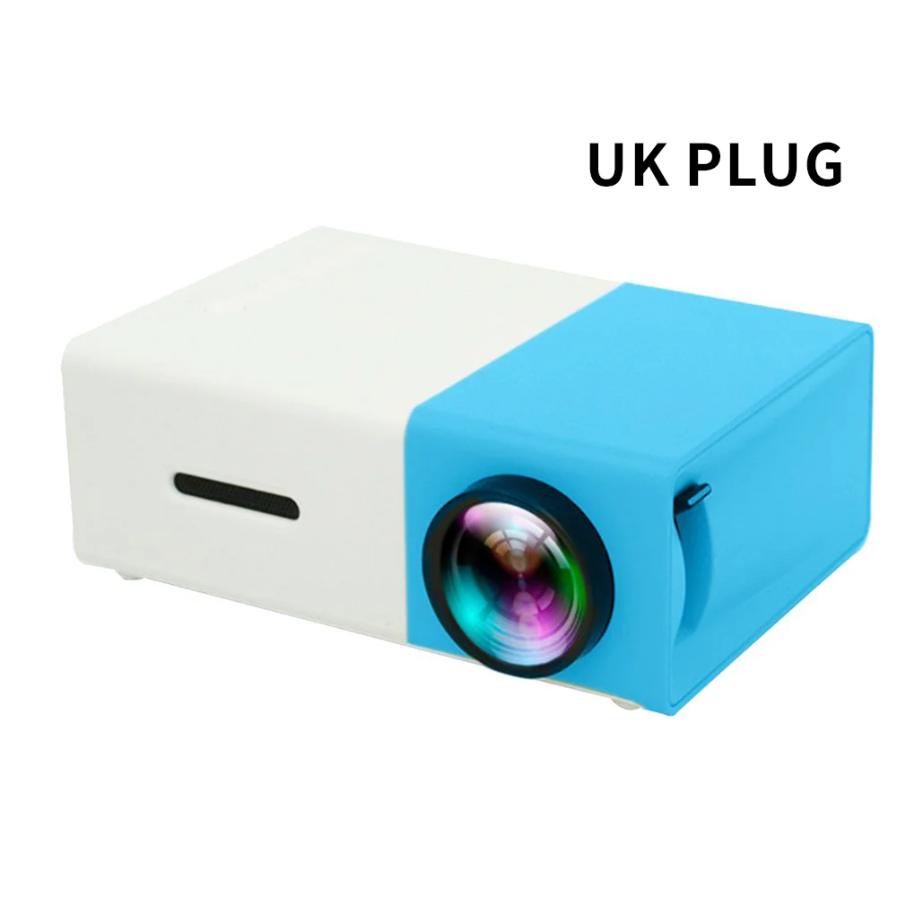 YG300 светодиодный проектор 400 люмен 3,5 мм аудио 320x240 пикселей HDMI USB AV SD Мини проектор домашний медиаплеер лучший домашний проектор - Цвет: UK Plug