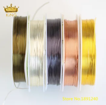 

5rolls 0.5mm Copper Wire Findings,Random Color Sale Copper Winding Wire Wrapped Handmade Jewelry Making DIY Accessories YT125