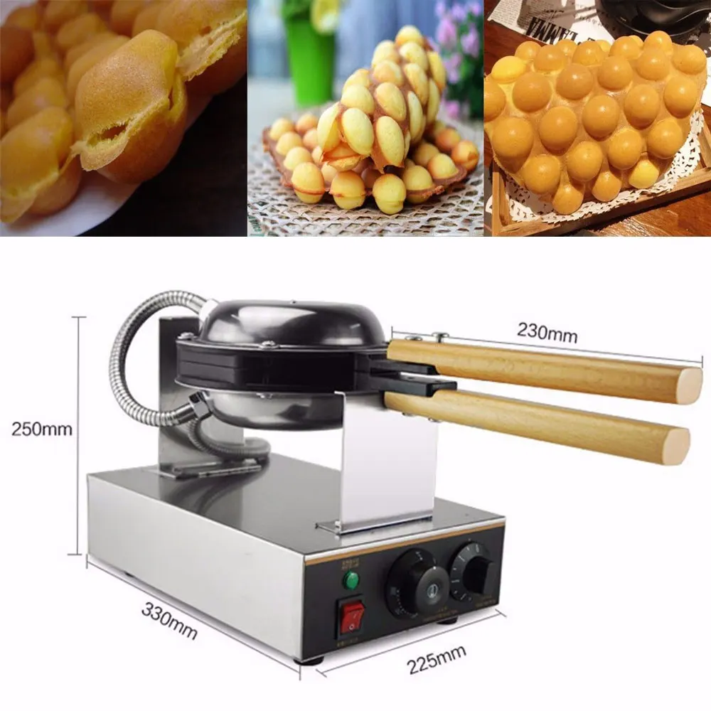 Free shipping 110V or 220V Electric Belgian waffle maker mickey mouse Eggette machine egg