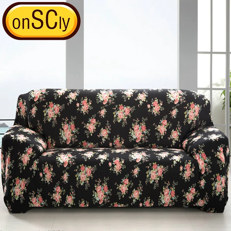 Black Rose Protector Sofa Cover Sofa Slipcover Furniture Couch Cover