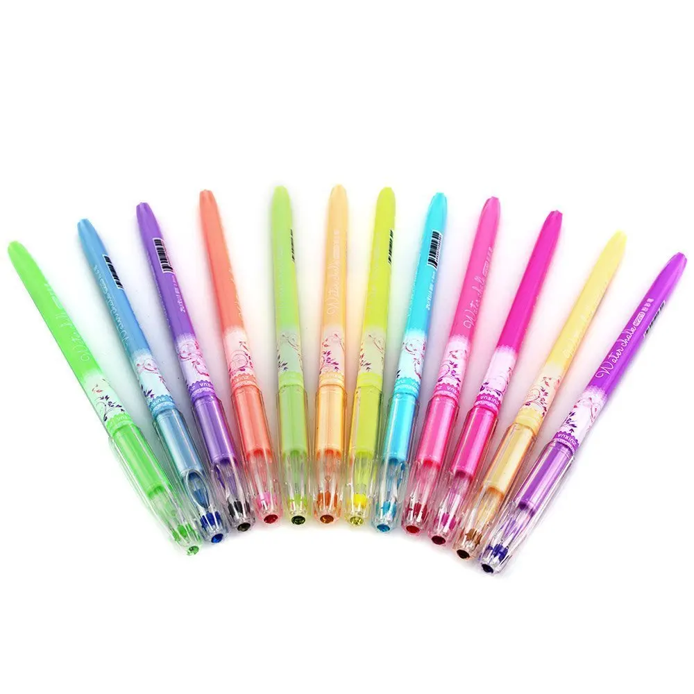 12 Pastel Colored Gel Pens With Plastic Case For Scrapbooks, Greeting  Cards, Party Invites And More - Gel Pens - AliExpress