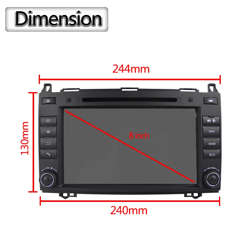 Excellent Car Multimedia Player GPS Android 8.0 7.1 2 Din DVD Automotivo For Mercedes/Benz/Sprinter/B200/B-class/W245/B170/W169 Radio 38