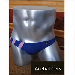 2019 Acebal Cers TM gay Мужское нижнее белье контрастного цвета нейлоновое нижнее белье роскошное нижнее белье модный бренд плавки-трусы Пестрое