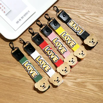 

Winnie bear letter love Neck Strap Lanyards for ID Card Student Nurse Exhibition ID Name Card USB badge holder Hang Rope Lariat