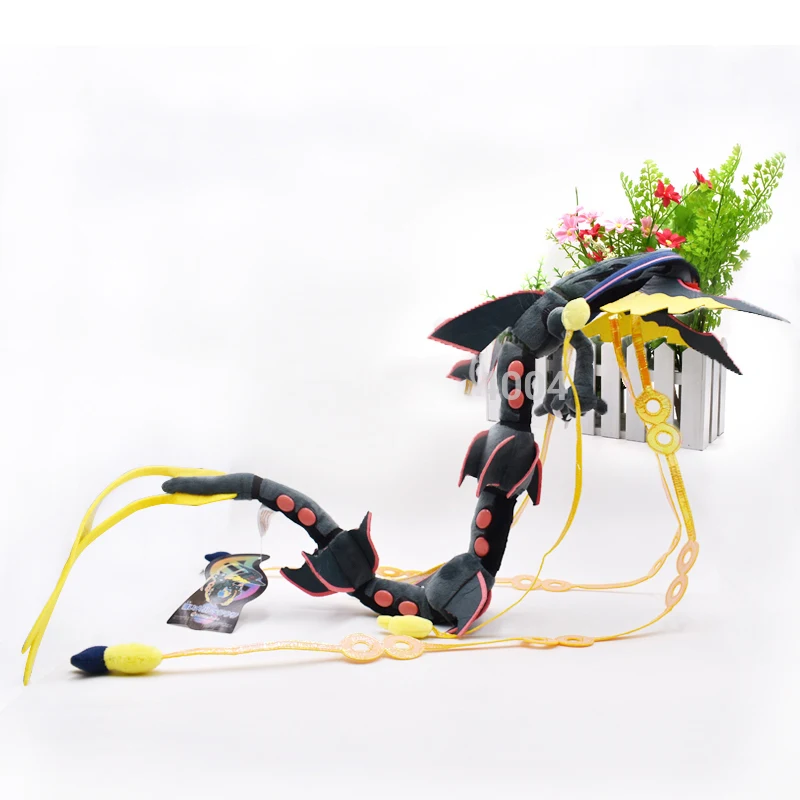 4 styles Mega Rayquaza Black Rayquaza Animal Plush Peluche Doll With Skeleton Soft Stuffed Hot Toy Christmas Gift For Children