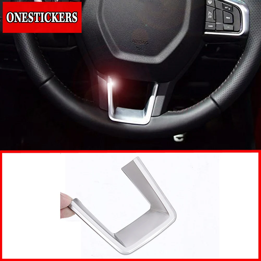 

Car Accessories Interior ABS Chrome Steering Wheel Cover Trim Decorative Sticker Sequin for Land Rover Discovery Sport 2015-2018