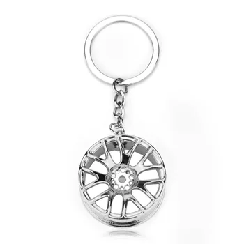 

FREE SHIPPING BY DHL 100pcs/lot New Zinc Alloy Car Wheel Shaped Keychains Novelty Metal Keyrings Gifts for Men