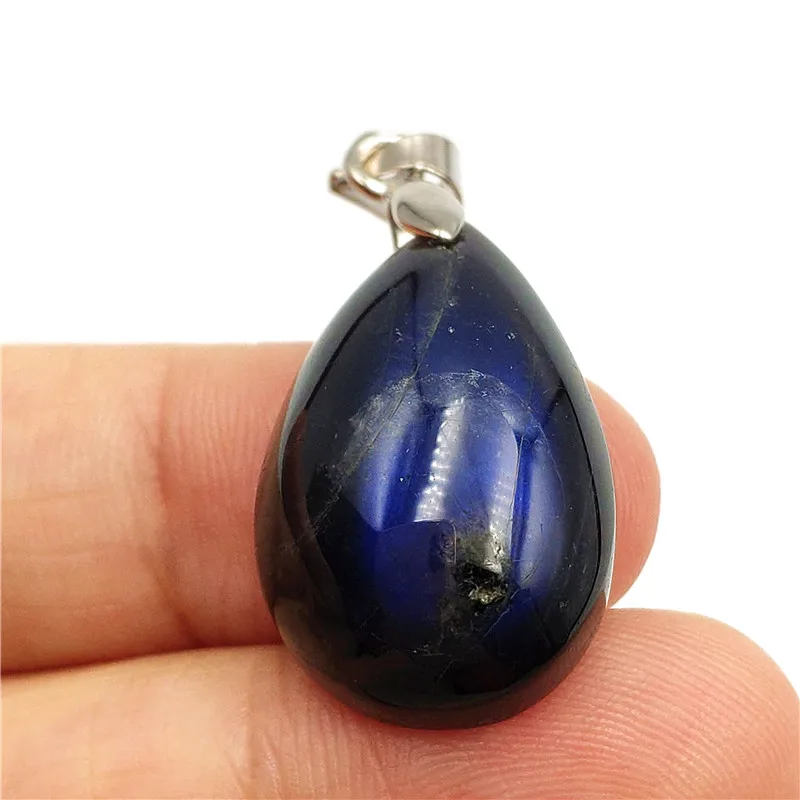 

Natural Blue Light Labradorite Pendant Women Drop Gemstone Men Gift Water Drop Moonstone 23x15x9mm Crystal Necklace Pendant AAAA