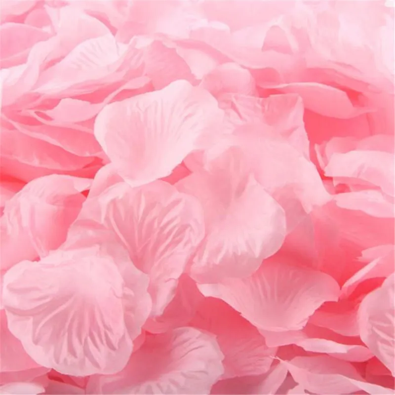 500 шт многоцветные искусственные лепестки роз для девочек Шелковый лепесток искусственный цветок для свадебной вечеринки украшение дома аксессуары - Цвет: 10