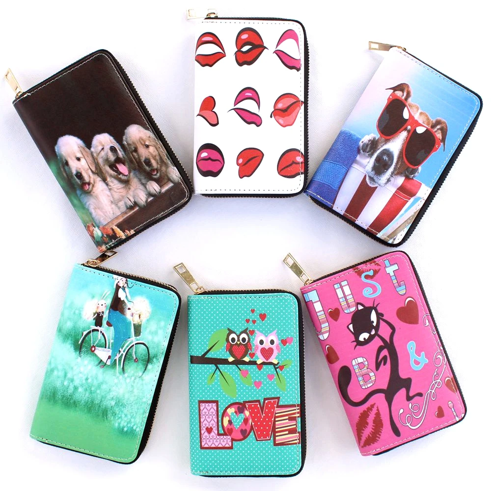 

New fashion Cat print wallet,Girl Clutch purse,Women coin wallet card holder Students Kid wallet Ladies change purse zero wallet