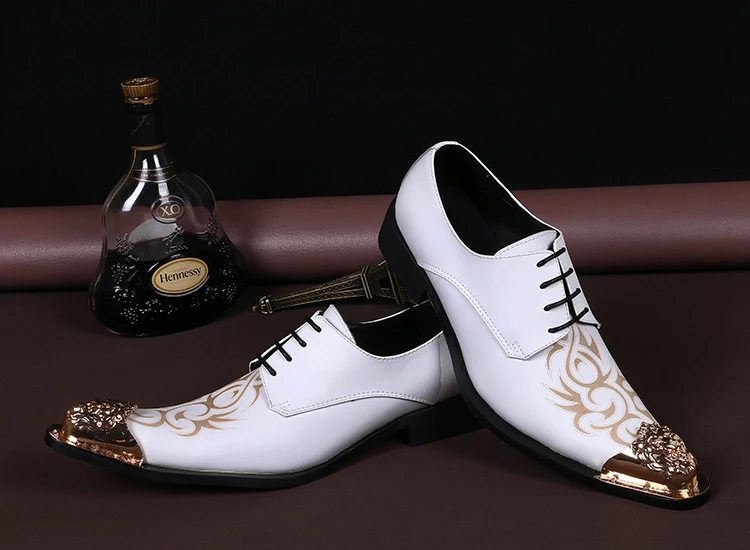Traje Genuino Hombres Para Fiesta As Boda Lujo Zapatos Ocio Talla Diseño Hombre Puntiagudo De Cuero Moda Blanco Picture Vestido 4qH8wzO