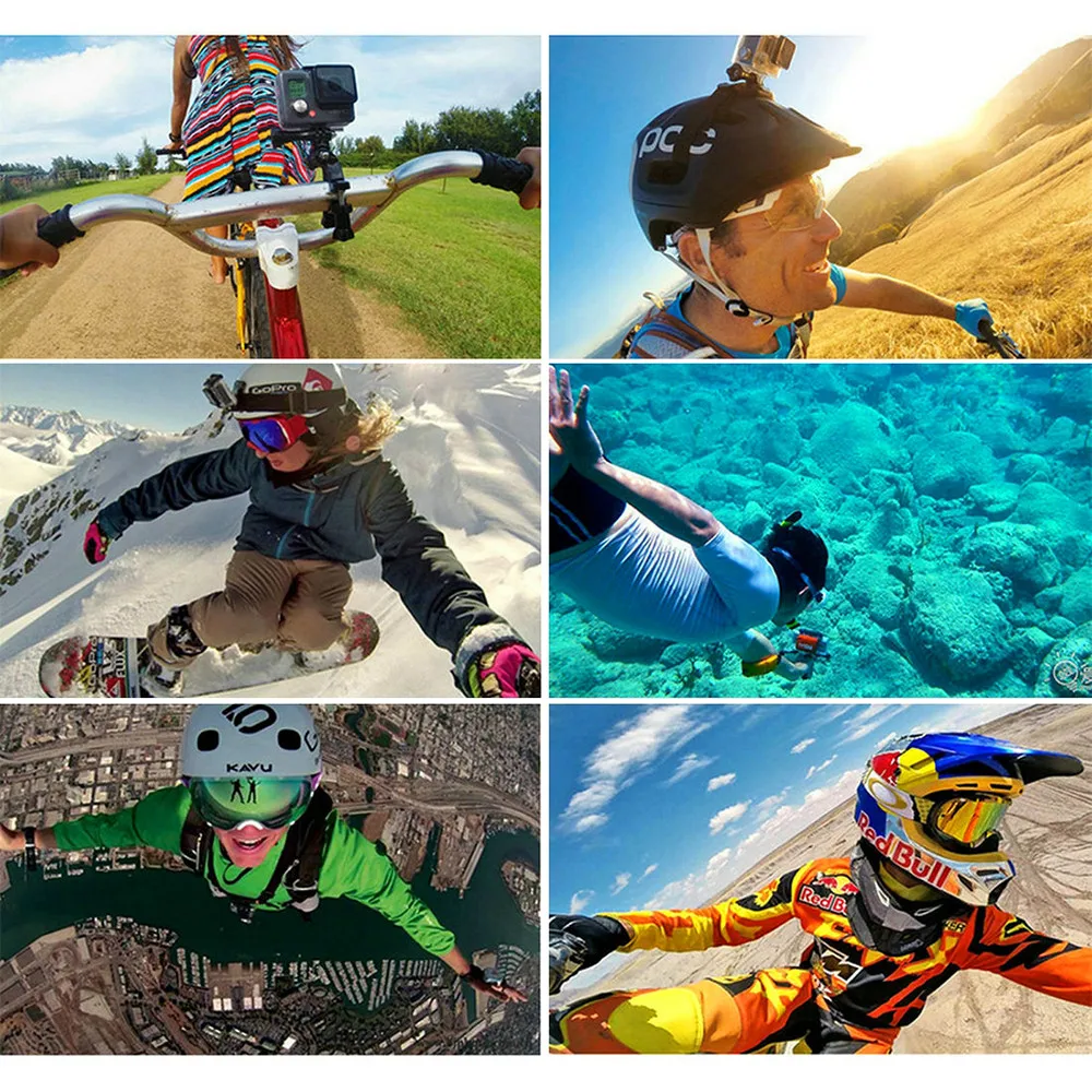 53 в 1 наборы аксессуаров для GoPro Hero5/6 toall Ultimate Combo комплекты+ оранжевый EVA чехол для Go Pro аксессуары наборы
