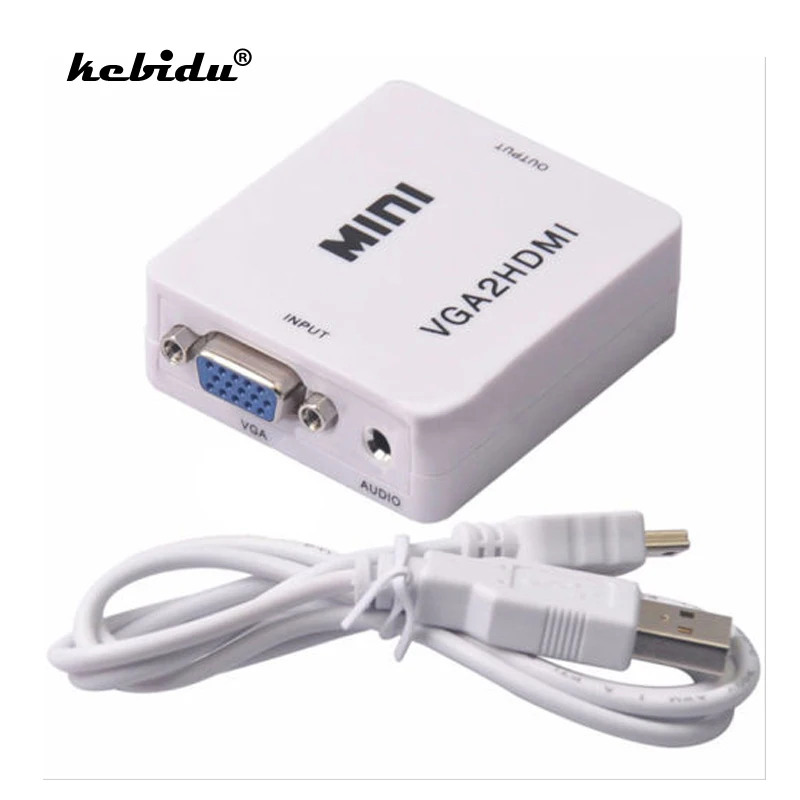 Kebidu HDMI 1080P разъем адаптера для проектора портативных ПК с HDMI2VGA конвертер мини