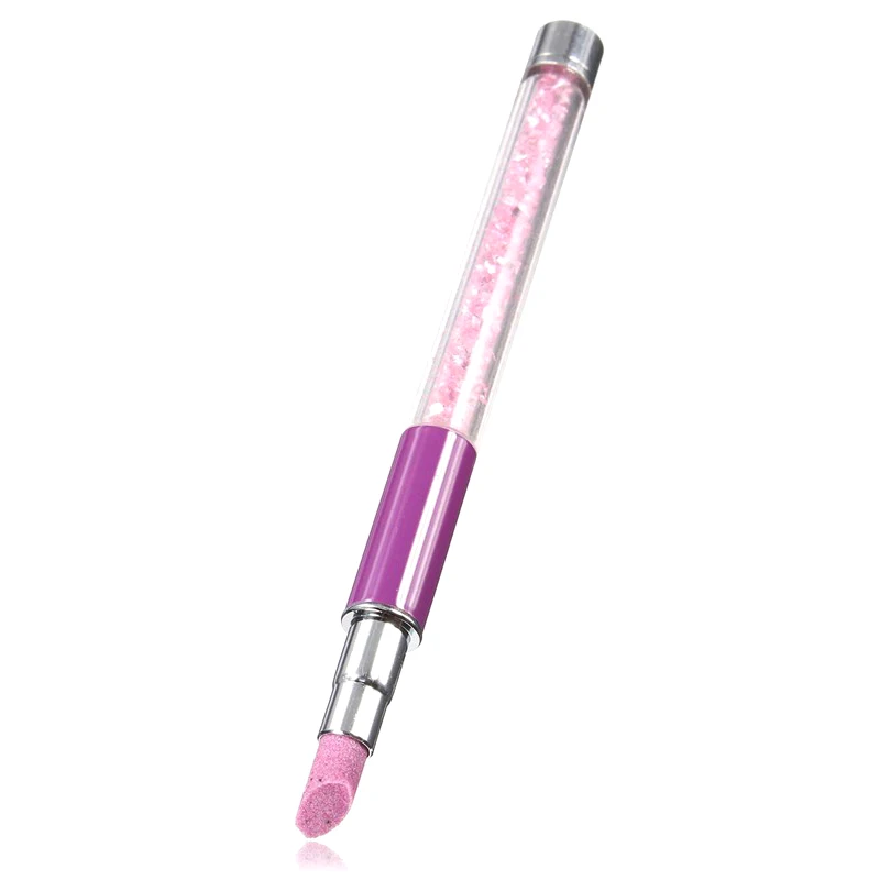 

Fashion Manicure Nail Pusher Pens Alloy Diamond Body Quartz Stone Main Scrubs Cuticle Pen Stick Spoon Cut Tools Nail Art Tools