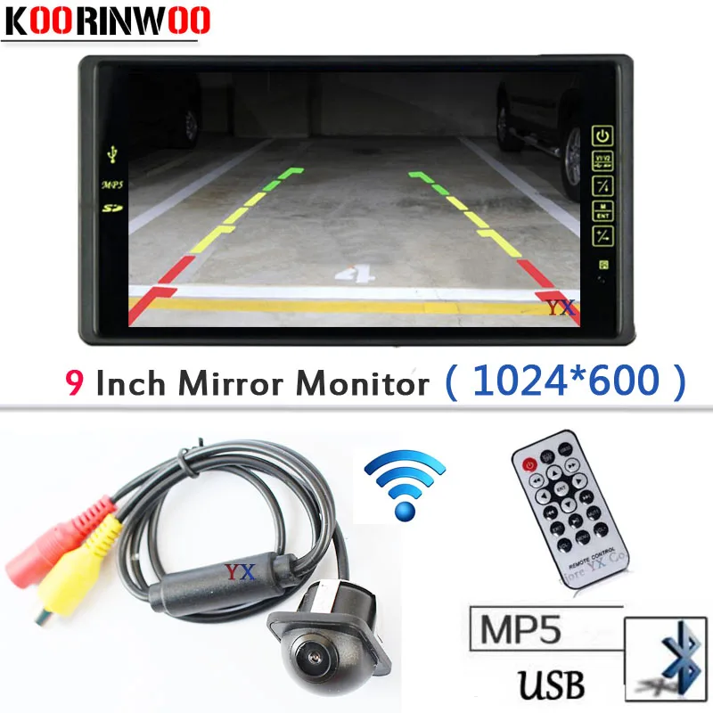 Автомобильное Зеркало монитор Koorinwoo 9 дюймов Bluetooth MP5 FM USB SD слот камера заднего